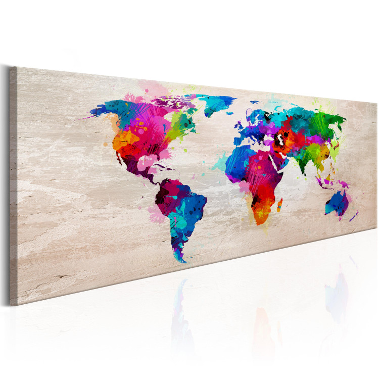 Canvas Print World Map: Finesse of Colours 97453 additionalImage 2