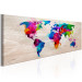 Canvas Print World Map: Finesse of Colours 97453 additionalThumb 2