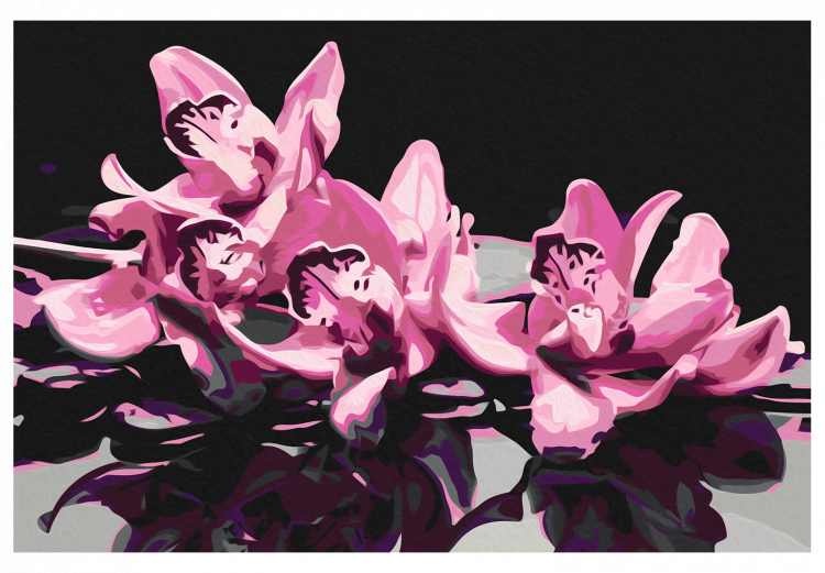 Paint by Number Kit Pink Orchid (Black Background) 107163 additionalImage 7