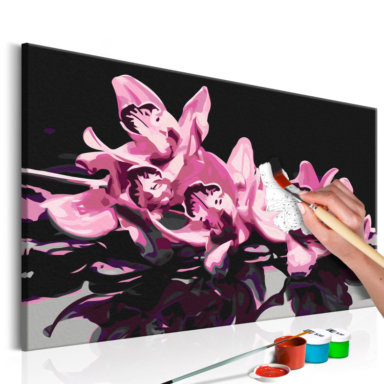 Paint by Number Kit Pink Orchid (Black Background) 107163 additionalImage 3