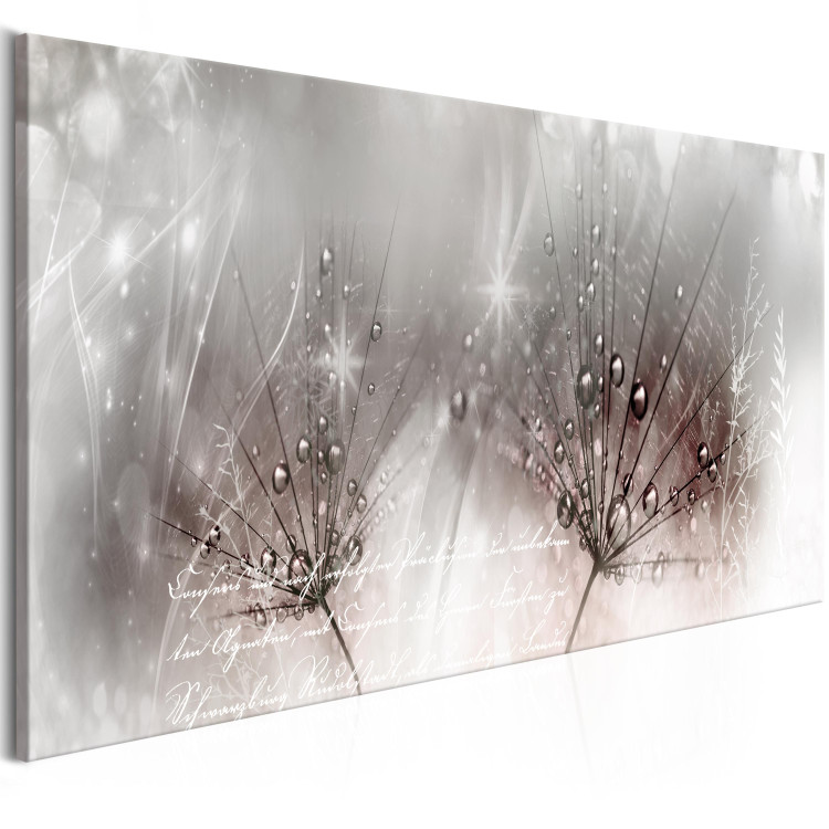 Canvas Dew Drops (1-part) Narrow - Flowers Surrounded by Pink Glow 107263 additionalImage 2