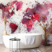 Wall Mural World Map: Red Watercolors 107563 additionalThumb 8