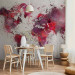 Wall Mural World Map: Red Watercolors 107563 additionalThumb 6