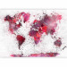 Wall Mural World Map: Red Watercolors 107563