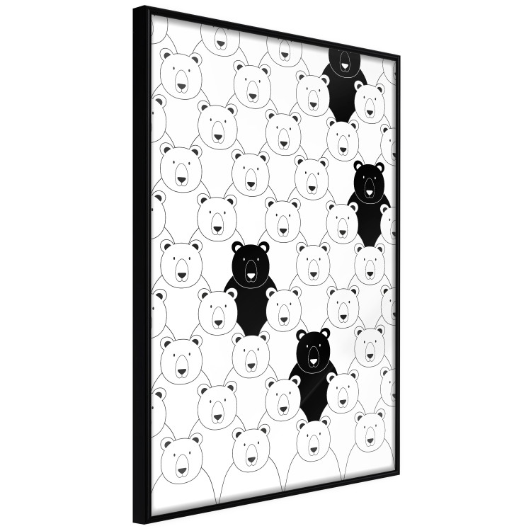 Wall Poster Alien in the Herd - black and white composition with animals for children 114563 additionalImage 10