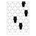 Wall Poster Alien in the Herd - black and white composition with animals for children 114563
