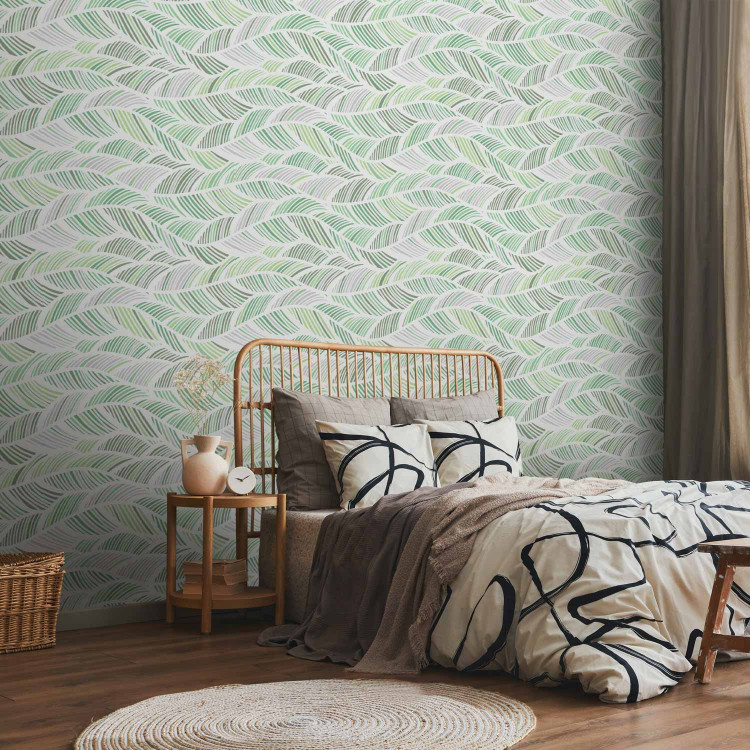 Modern Wallpaper Green Waves 114663 additionalImage 4