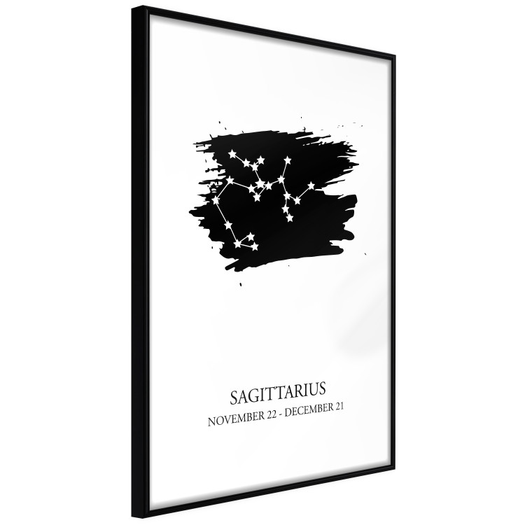 Poster Zodiac signs: Sagittarius - white stars on black with English texts 114863 additionalImage 3