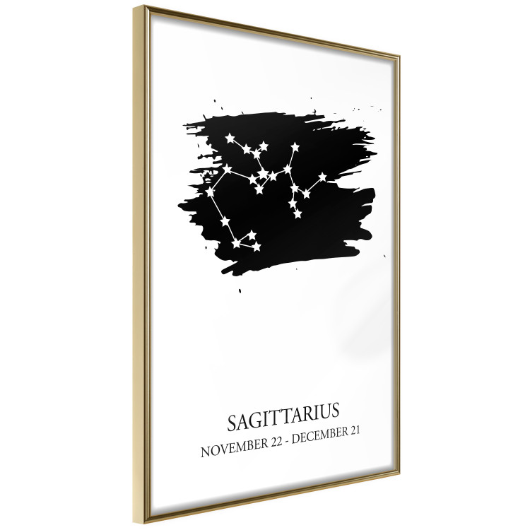 Poster Zodiac signs: Sagittarius - white stars on black with English texts 114863 additionalImage 4