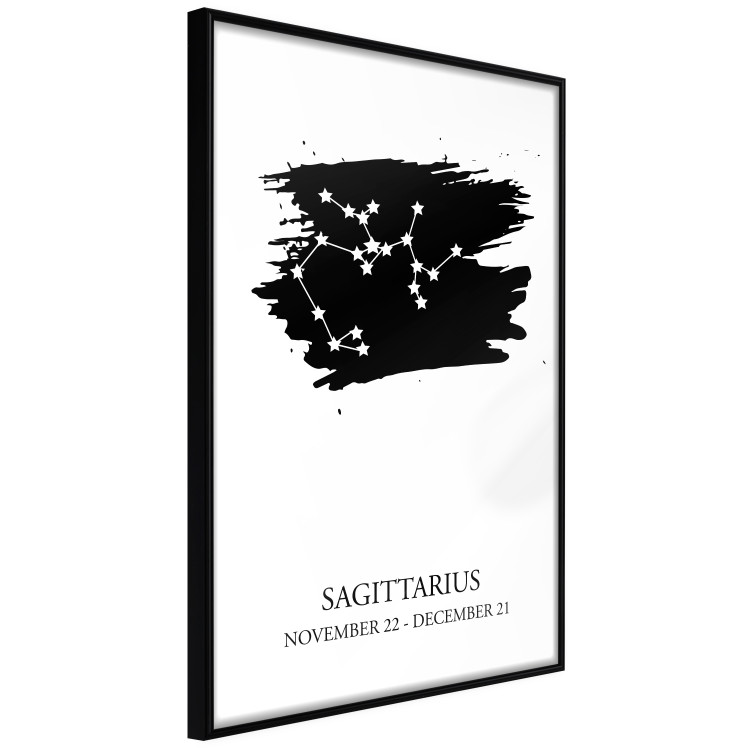 Poster Zodiac signs: Sagittarius - white stars on black with English texts 114863 additionalImage 2