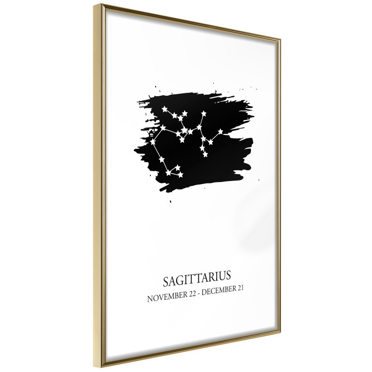 Poster Zodiac signs: Sagittarius - white stars on black with English texts 114863 additionalImage 12