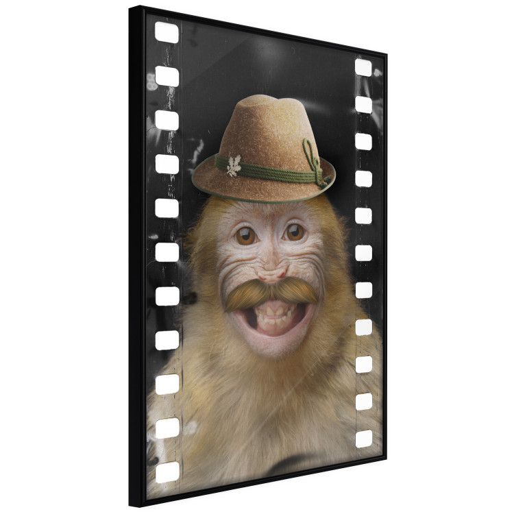 Wall Poster Monkey in a Hat - smiling monkey with mustaches in a cinematic shot 116363 additionalImage 10