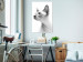 Canvas Pensive sphinx - black and white portrait of a cat in white 116463 additionalThumb 3