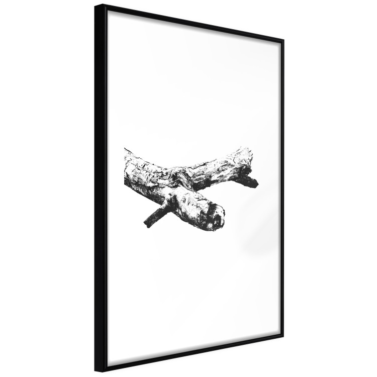 Poster Tree Branch - black and white composition with a dried piece of wood 116663 additionalImage 11