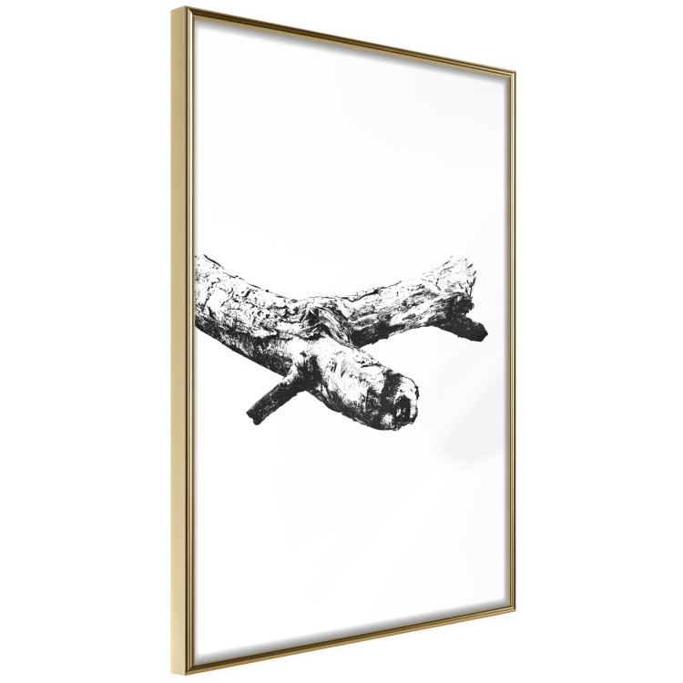 Poster Tree Branch - black and white composition with a dried piece of wood 116663 additionalImage 14