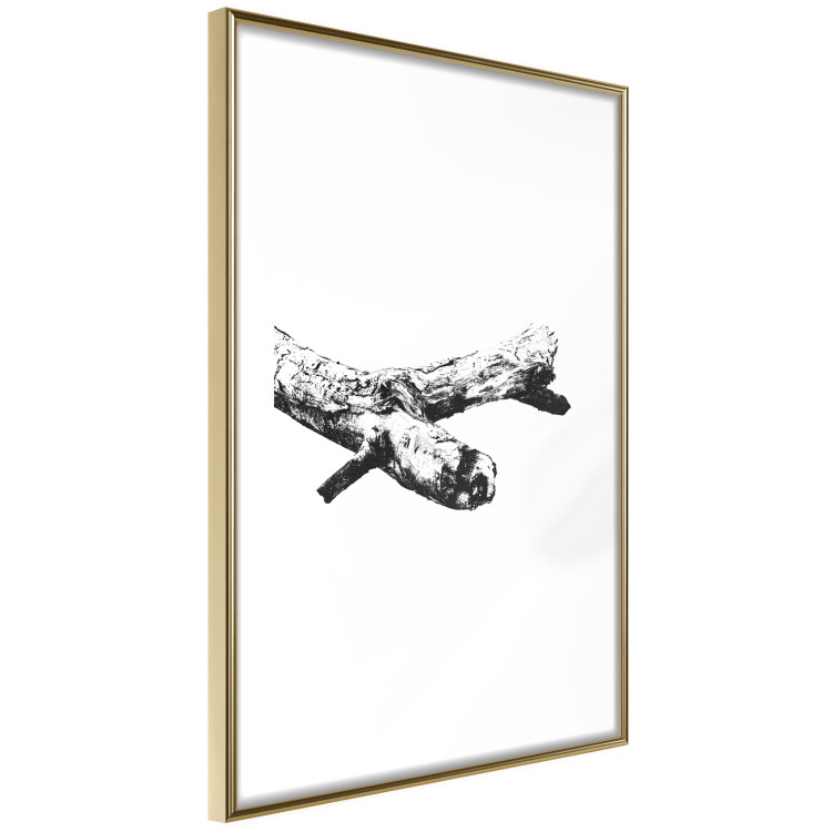 Poster Tree Branch - black and white composition with a dried piece of wood 116663 additionalImage 6
