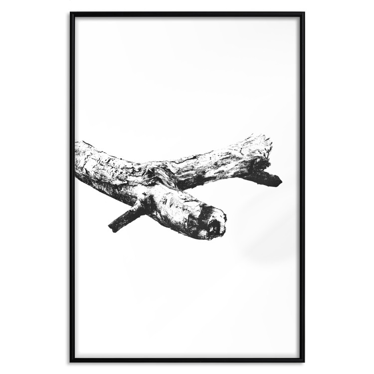 Poster Tree Branch - black and white composition with a dried piece of wood 116663 additionalImage 15