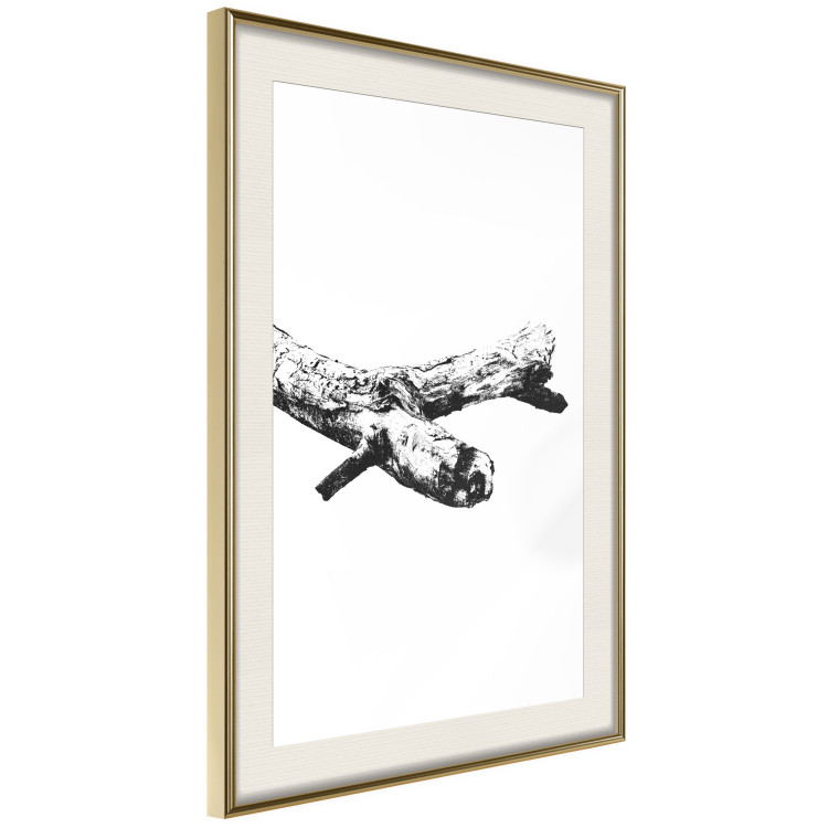 Poster Tree Branch - black and white composition with a dried piece of wood 116663 additionalImage 2