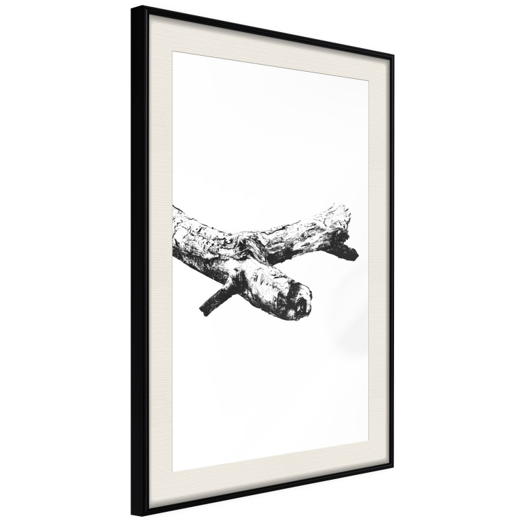 Poster Tree Branch - black and white composition with a dried piece of wood 116663 additionalImage 3