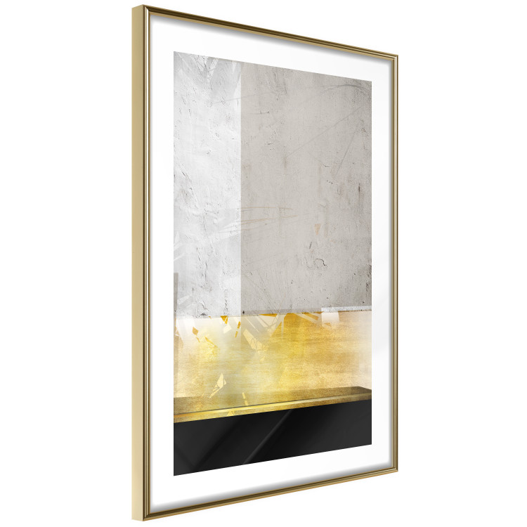 Wall Poster Geometric Metropolis - modern abstraction with gold on concrete 117763 additionalImage 8