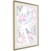 Poster Exotic Mist - tropical abstraction with pink flamingos among leaves 118263 additionalThumb 2