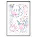 Poster Exotic Mist - tropical abstraction with pink flamingos among leaves 118263 additionalThumb 17
