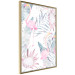 Poster Exotic Mist - tropical abstraction with pink flamingos among leaves 118263 additionalThumb 12