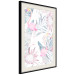 Poster Exotic Mist - tropical abstraction with pink flamingos among leaves 118263 additionalThumb 3