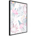 Poster Exotic Mist - tropical abstraction with pink flamingos among leaves 118263 additionalThumb 10
