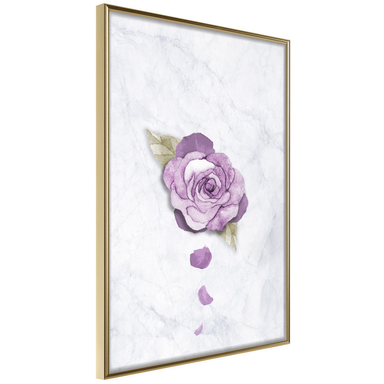 Poster End of Spring - plant composition with a purple flower on marble 118563 additionalImage 14
