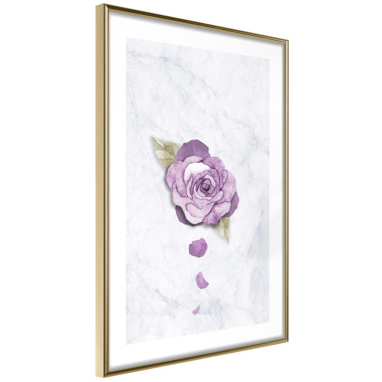 Poster End of Spring - plant composition with a purple flower on marble 118563 additionalImage 8