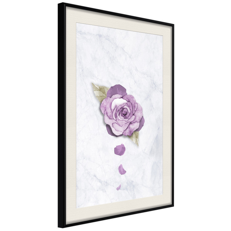 Poster End of Spring - plant composition with a purple flower on marble 118563 additionalImage 3