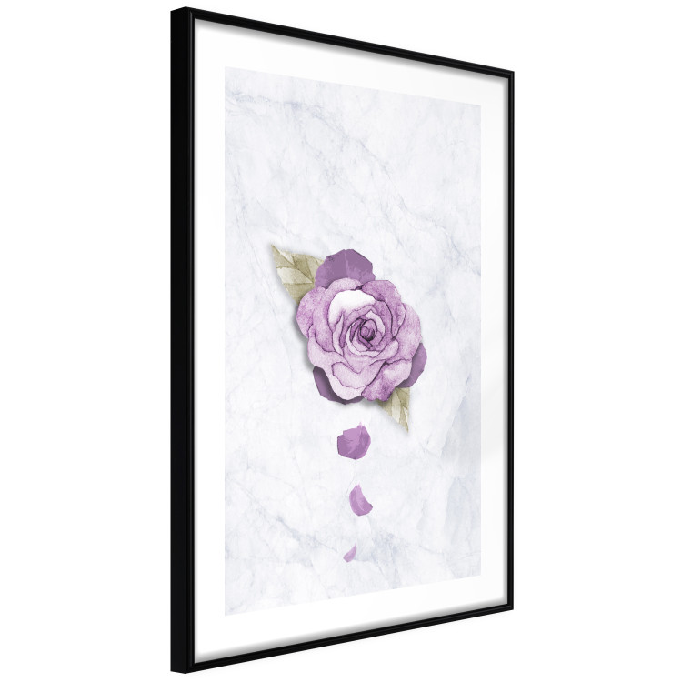 Poster End of Spring - plant composition with a purple flower on marble 118563 additionalImage 13