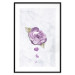 Poster End of Spring - plant composition with a purple flower on marble 118563 additionalThumb 17