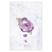 Poster End of Spring - plant composition with a purple flower on marble 118563