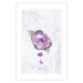 Poster End of Spring - plant composition with a purple flower on marble 118563 additionalThumb 25
