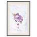 Poster End of Spring - plant composition with a purple flower on marble 118563 additionalThumb 18