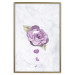 Poster End of Spring - plant composition with a purple flower on marble 118563 additionalThumb 20