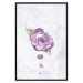 Poster End of Spring - plant composition with a purple flower on marble 118563 additionalThumb 24