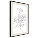 Poster Monochromatic Monstera - black and white line art in exotic leaves 119263 additionalThumb 3