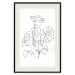 Poster Monochromatic Monstera - black and white line art in exotic leaves 119263 additionalThumb 18