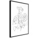 Poster Monochromatic Monstera - black and white line art in exotic leaves 119263 additionalThumb 12