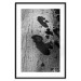 Poster Forest Fragment - black and white photograph of a tree with a fungus on the bark 122363 additionalThumb 15