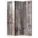 Room Divider Century-old Wood - texture of gray wooden planks with small knots 122963
