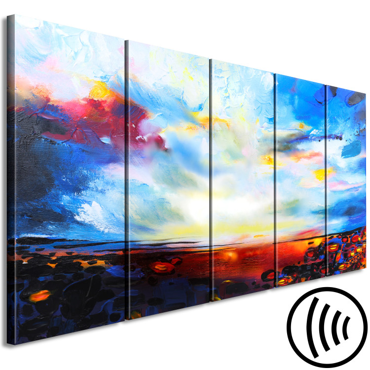 Canvas Art Print Colourful Sky (5 Parts) Narrow 123063 additionalImage 6
