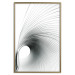 Poster Curve of Time - abstract black lines forming waves on white background 123863 additionalThumb 17