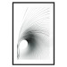 Poster Curve of Time - abstract black lines forming waves on white background 123863 additionalThumb 26