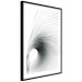 Poster Curve of Time - abstract black lines forming waves on white background 123863 additionalThumb 11