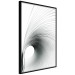 Poster Curve of Time - abstract black lines forming waves on white background 123863 additionalThumb 12