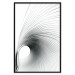 Poster Curve of Time - abstract black lines forming waves on white background 123863 additionalThumb 16